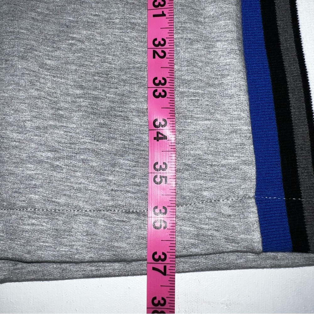 Bailey44 Long Sleeve Heather Gray Fleece Sweatshirt Dress with Gathered Waist - Picture 6 of 9